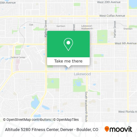 Altitude 5280 Fitness Center map