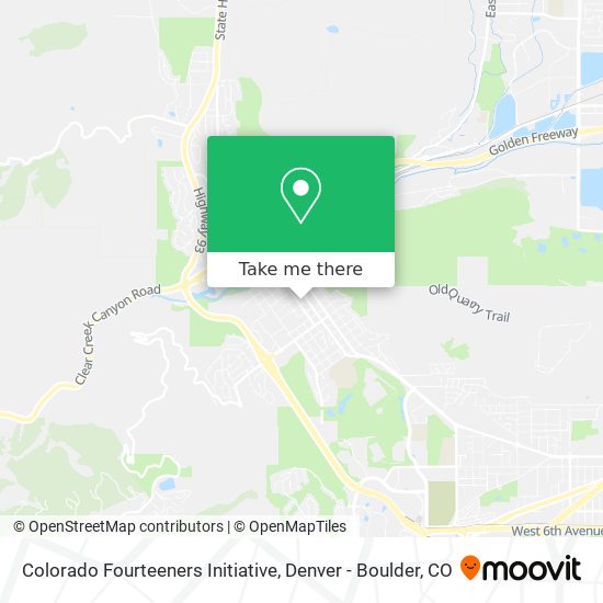 Colorado Fourteeners Initiative map