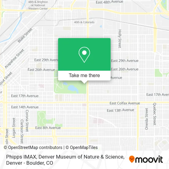 Phipps IMAX, Denver Museum of Nature & Science map