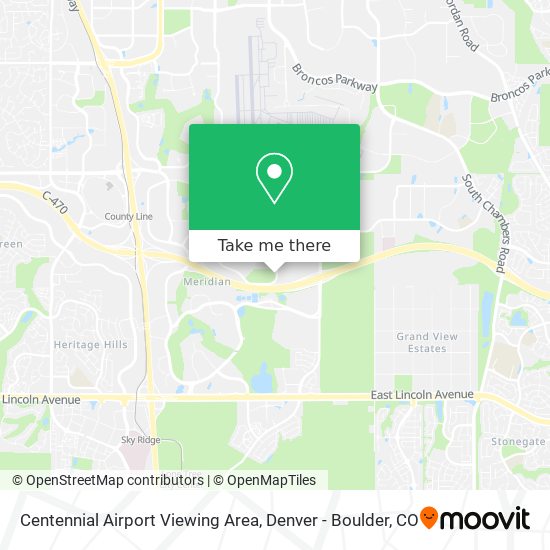 Centennial Airport Viewing Area map