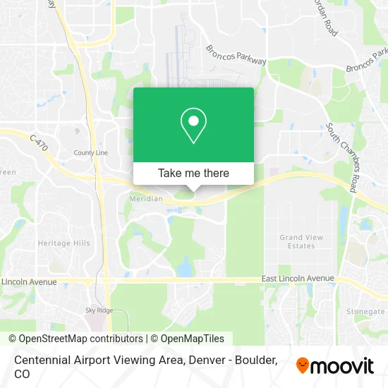 Centennial Airport Viewing Area map