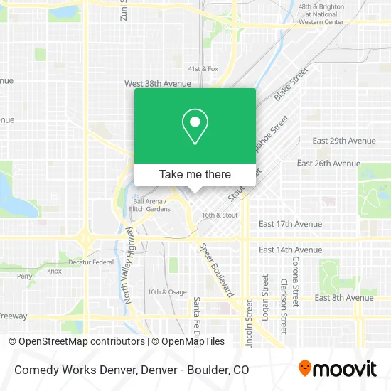 Comedy Works Denver map