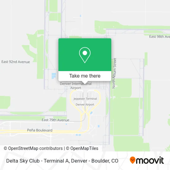 Mapa de Delta Sky Club - Terminal A