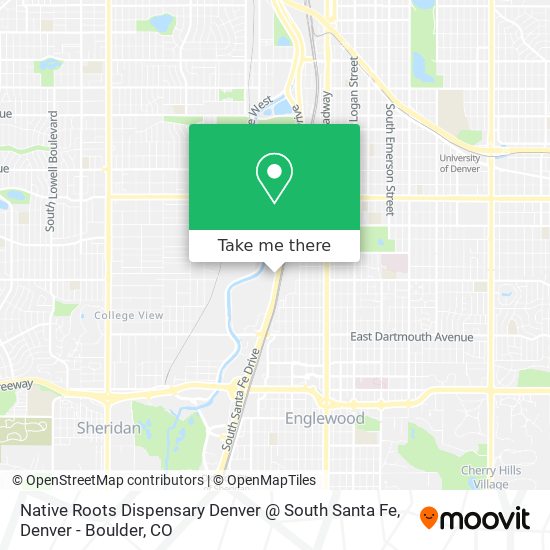 Native Roots Dispensary Denver @ South Santa Fe map