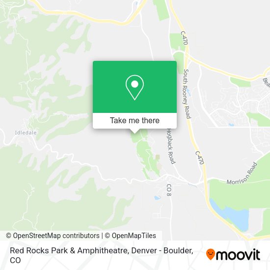 Mapa de Red Rocks Park & Amphitheatre