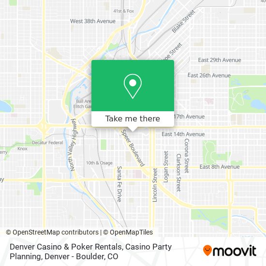 Denver Casino & Poker Rentals, Casino Party Planning map