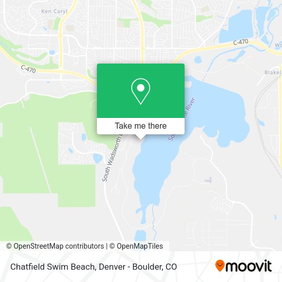 Chatfield Swim Beach map