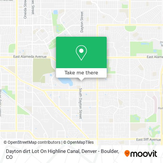 Dayton dirt Lot On Highline Canal map