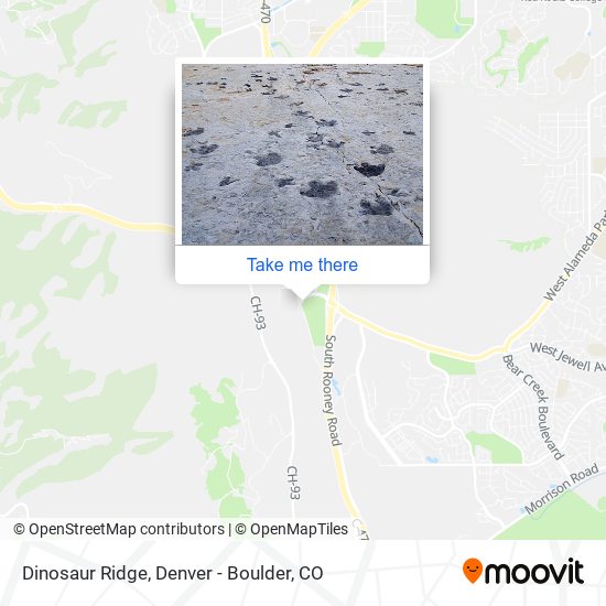 Mapa de Dinosaur Ridge