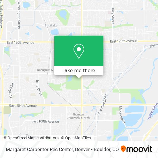 Mapa de Margaret Carpenter Rec Center