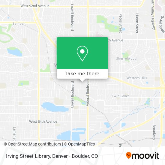 Irving Street Library map