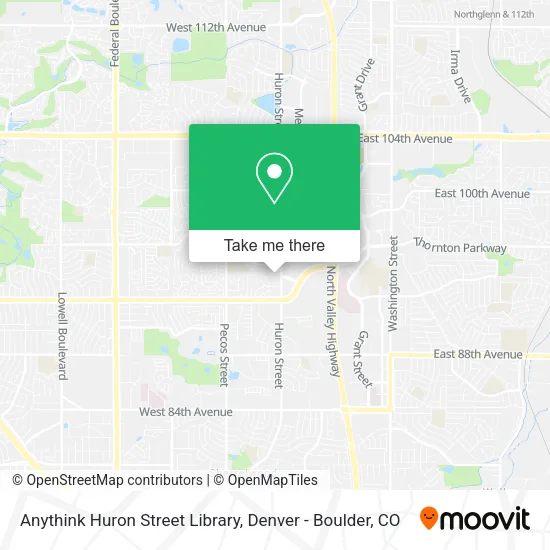 Anythink Huron Street Library map