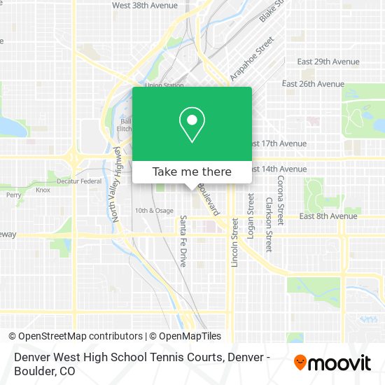 Mapa de Denver West High School Tennis Courts
