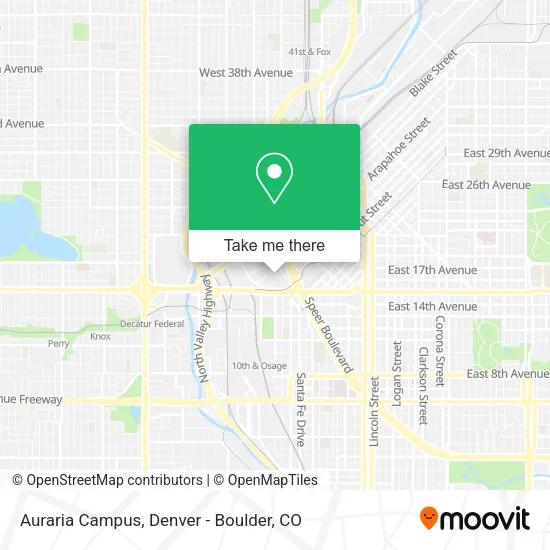 Auraria Campus map