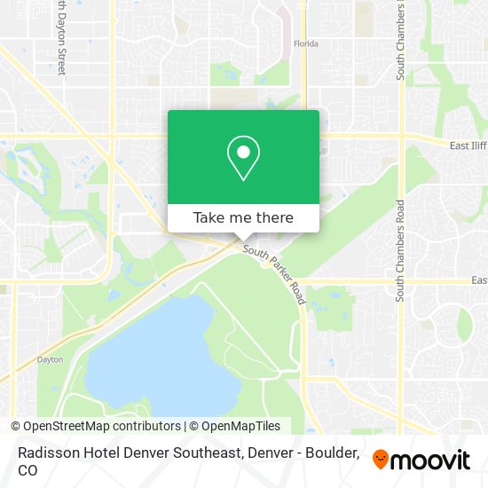 Radisson Hotel Denver Southeast map
