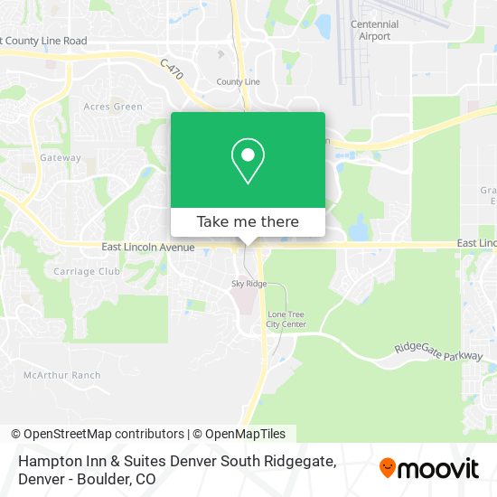 Hampton Inn & Suites Denver South Ridgegate map