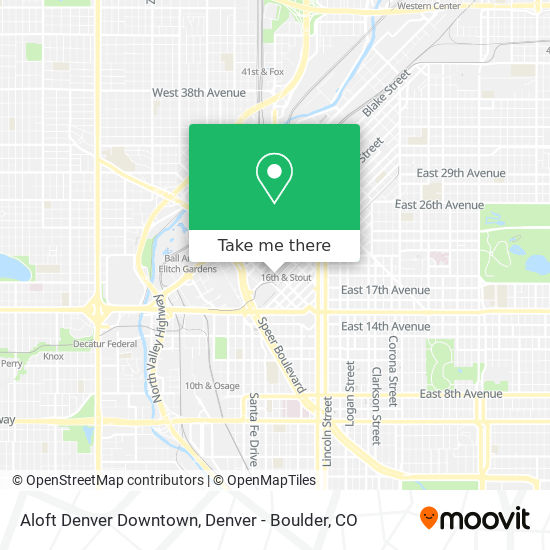 Mapa de Aloft Denver Downtown