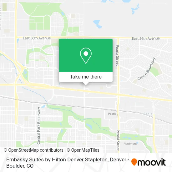 Embassy Suites by Hilton Denver Stapleton map