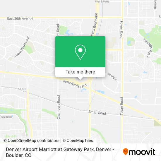 Denver Airport Marriott at Gateway Park map