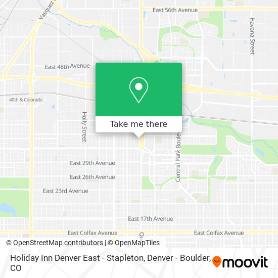 Mapa de Holiday Inn Denver East - Stapleton