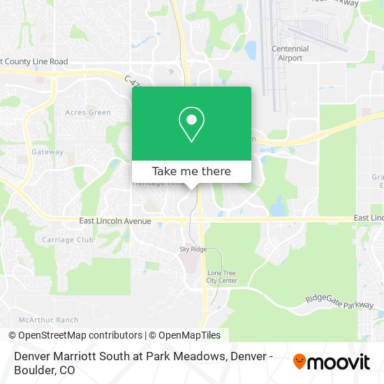 Denver Marriott South at Park Meadows map