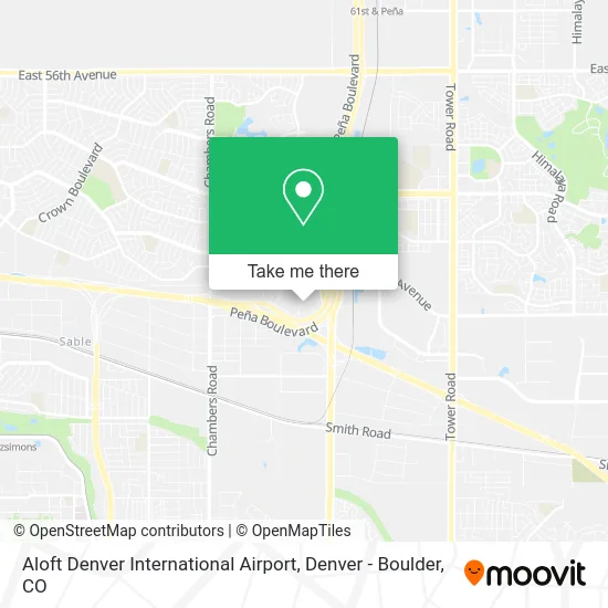 Aloft Denver International Airport map