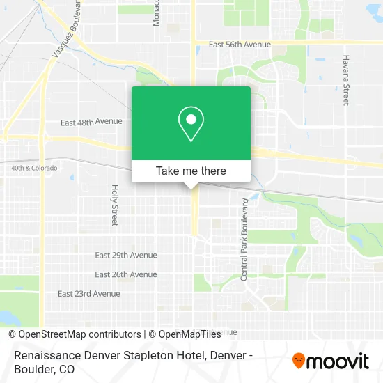 Renaissance Denver Stapleton Hotel map