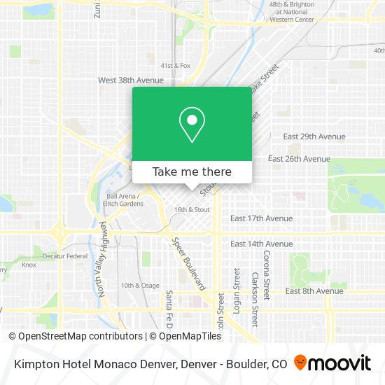 Mapa de Kimpton Hotel Monaco Denver