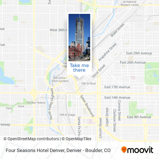 Four Seasons Hotel Denver map