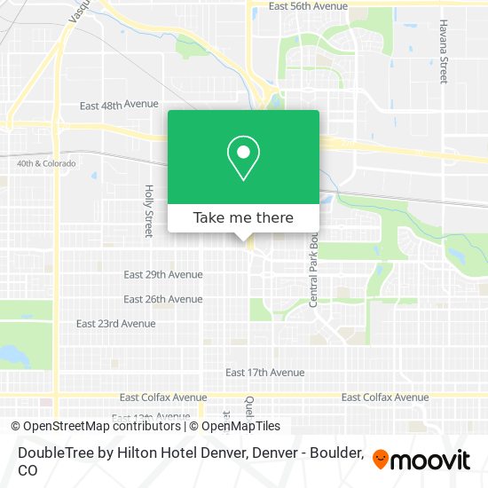 DoubleTree by Hilton Hotel Denver map