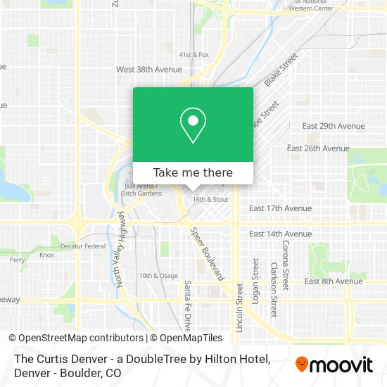 The Curtis Denver - a DoubleTree by Hilton Hotel map