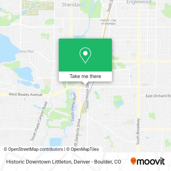 Historic Downtown Littleton map