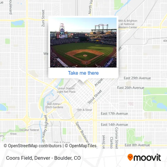 Mapa de Coors Field