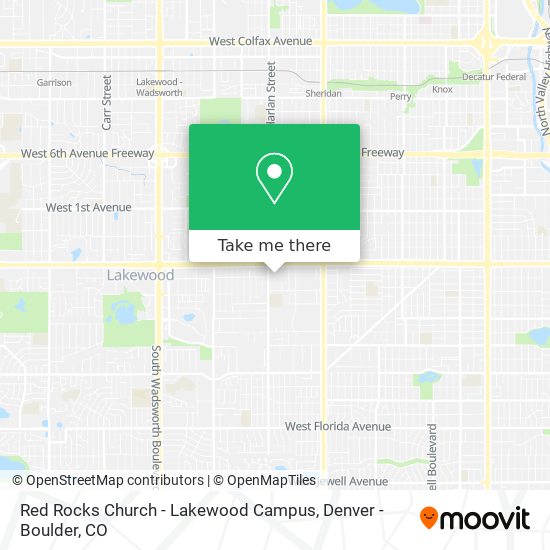 Red Rocks Church - Lakewood Campus map