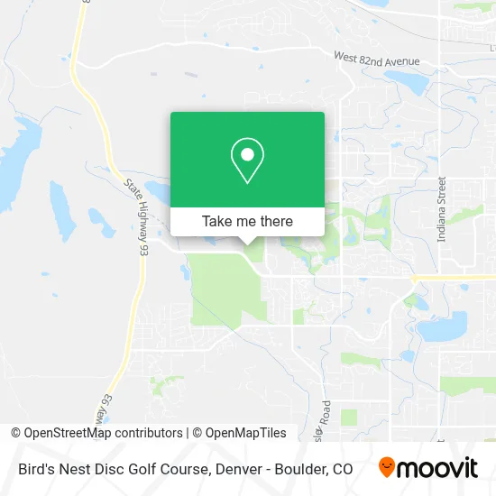 Bird's Nest Disc Golf Course map