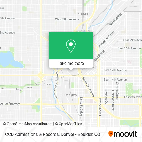 CCD Admissions &  Records map