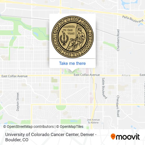 University of Colorado Cancer Center map