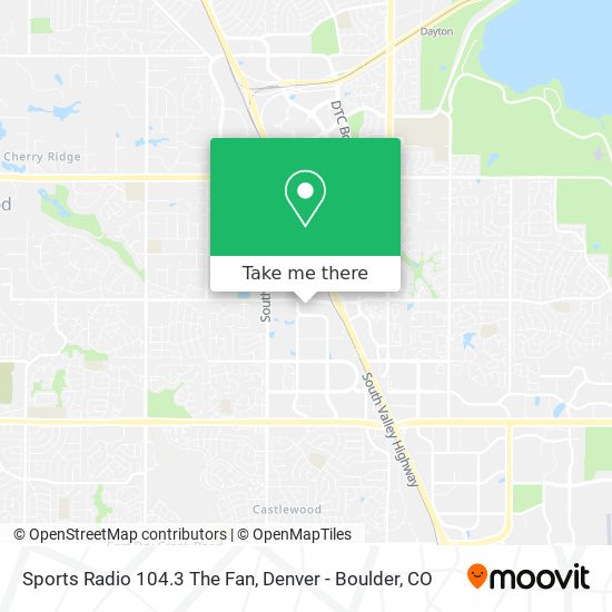 Mapa de Sports Radio 104.3 The Fan