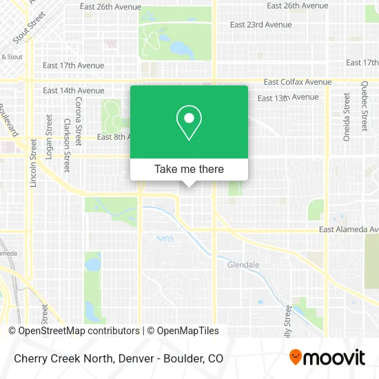 Cherry Creek North Map How To Get To Cherry Creek North In Denver By Bus, Light Rail Or Train?
