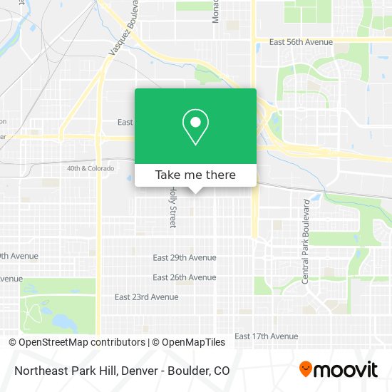 Northeast Park Hill map