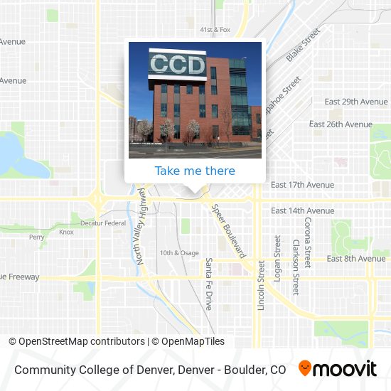 Mapa de Community College of Denver