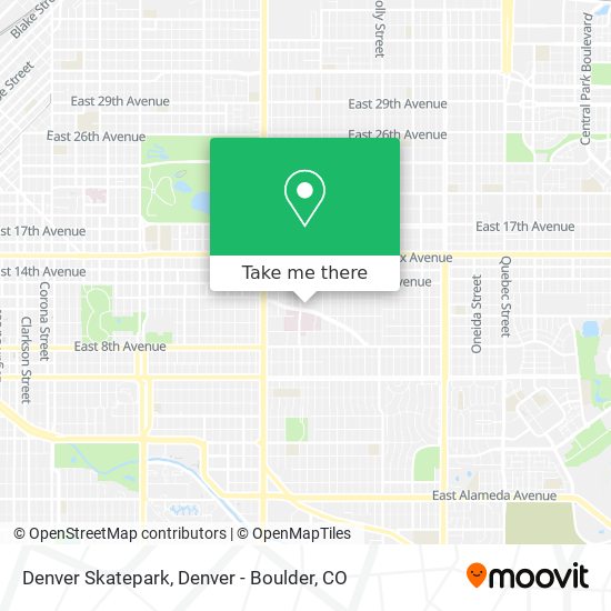 Denver Skatepark map