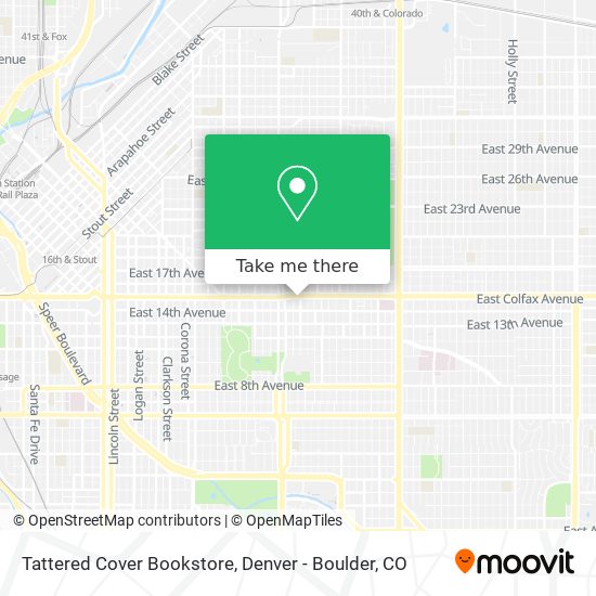 Mapa de Tattered Cover Bookstore