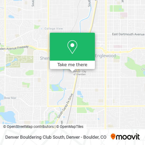 Denver Bouldering Club South map