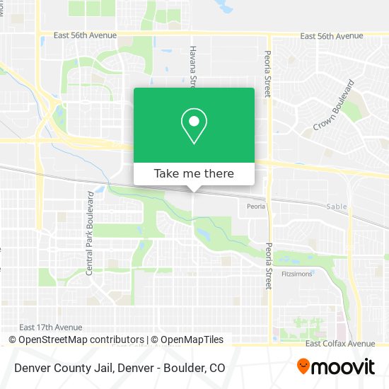 Mapa de Denver County Jail