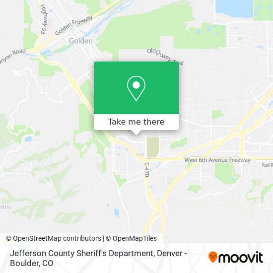 Jefferson County Sheriff's Department map