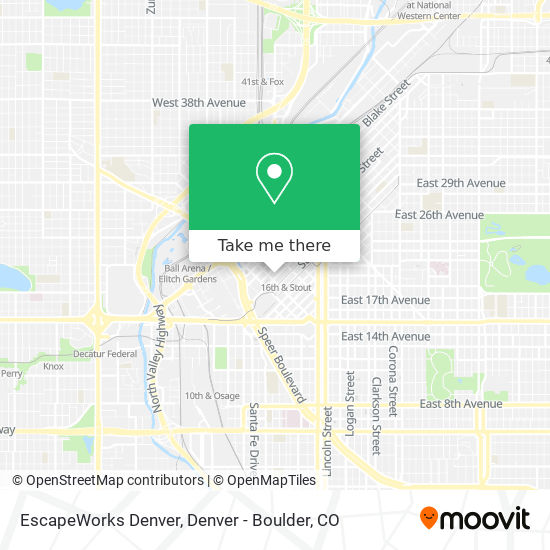 EscapeWorks Denver map