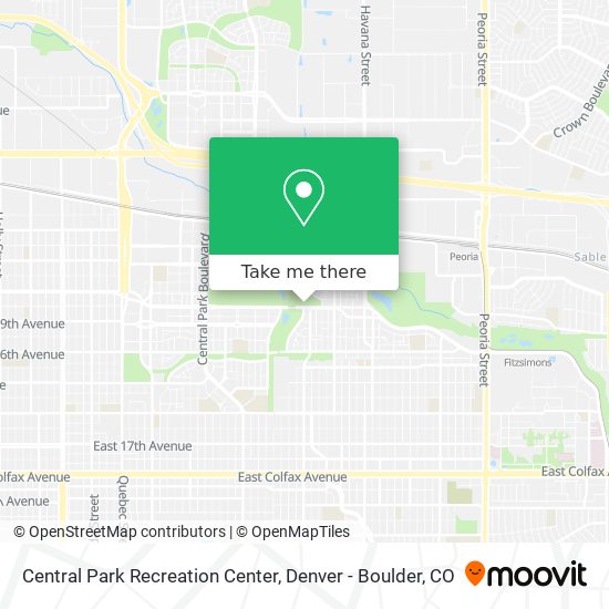 Mapa de Central Park Recreation Center