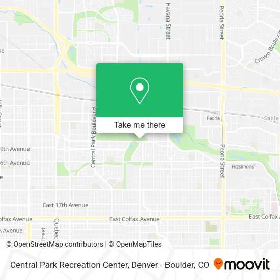 Central Park Recreation Center map