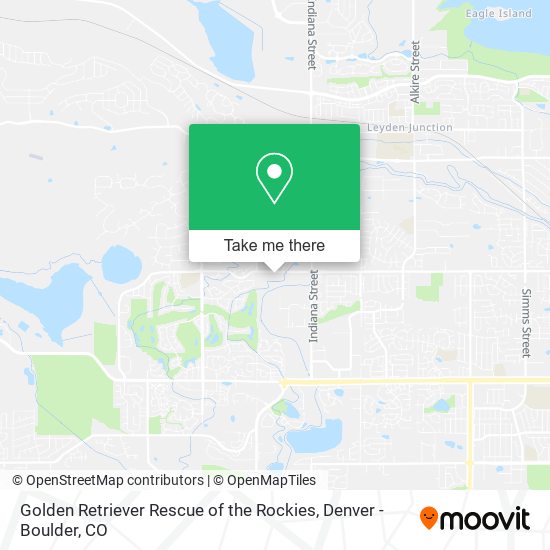 Mapa de Golden Retriever Rescue of the Rockies